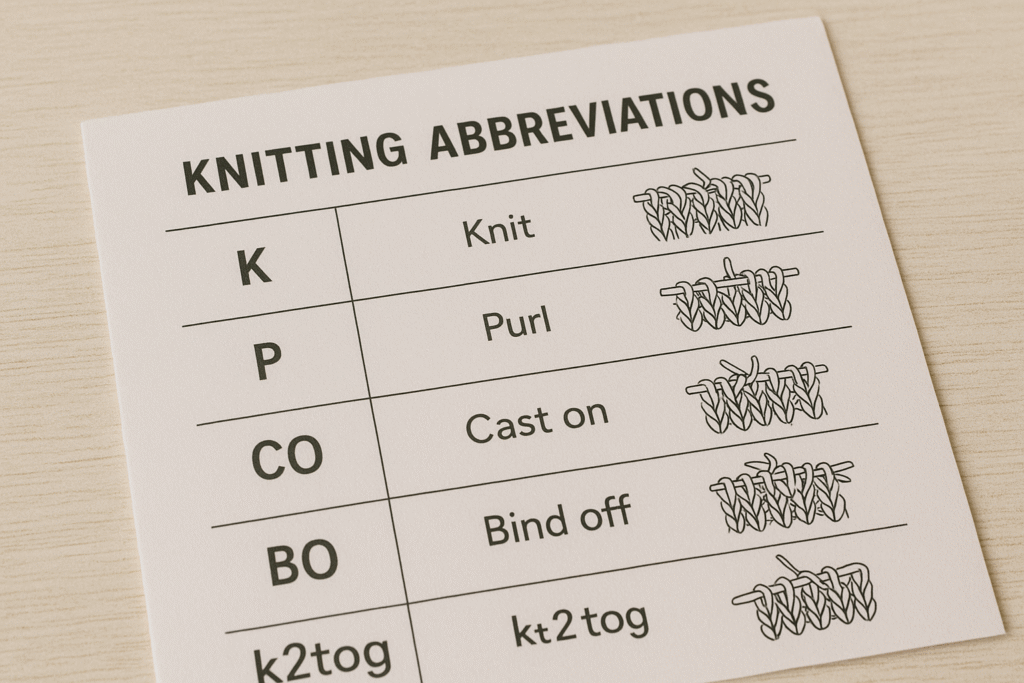Understanding Knitting Pattern Abbreviations and Terms