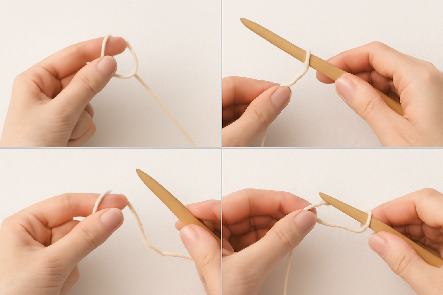 Slip Knot for Left-Handed Knitters