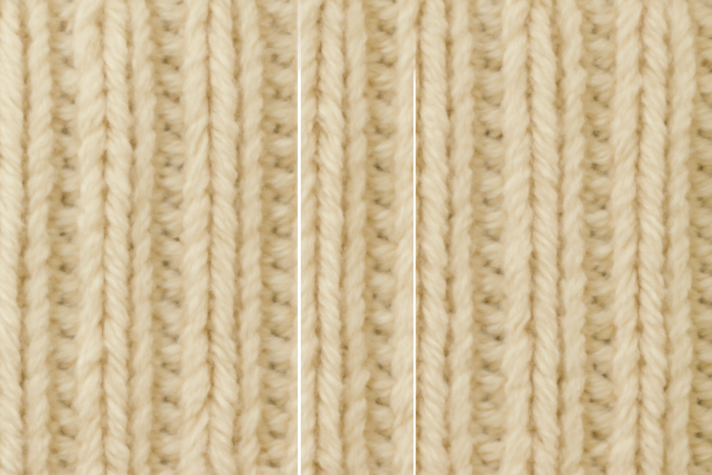 Counting Rows in Ribbing Patterns