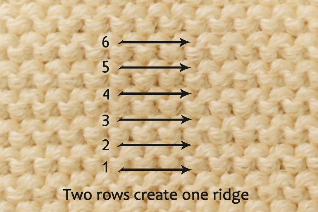 Counting Rows in Garter Stitch
