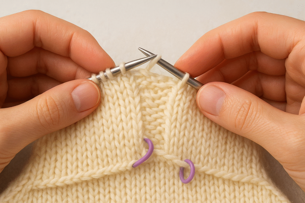 Picking Up Stitches Around Curves and Necklines