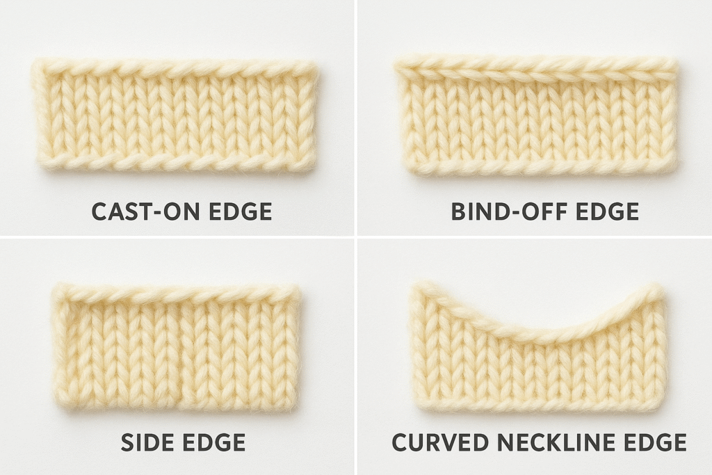 Picking Up Stitches Along Different Edge Types