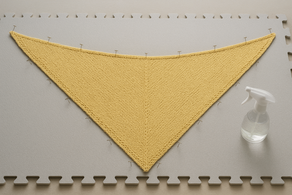 Blocking and Finishing Your Triangle Project