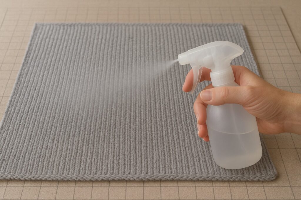 Method 2: Spray Blocking a Knitted Blanket