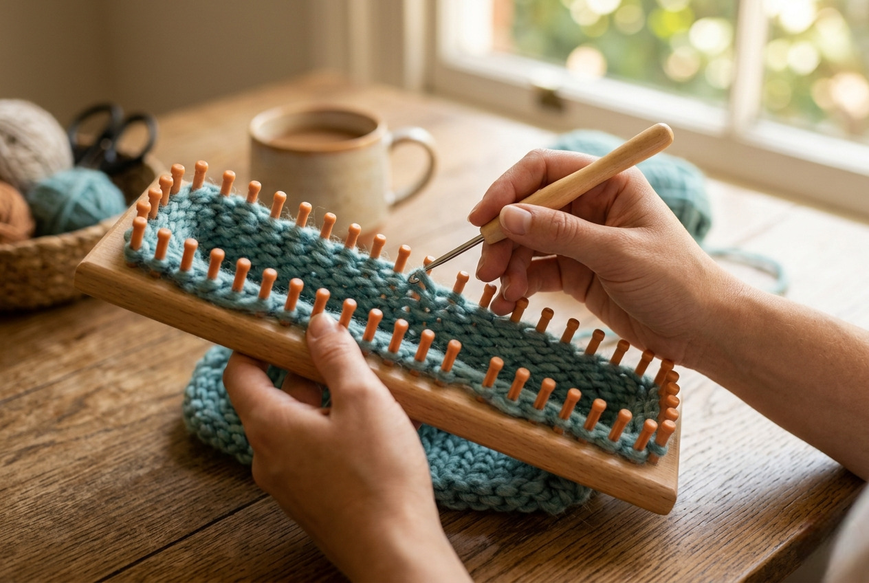 How to Knit a Scarf With a Loom