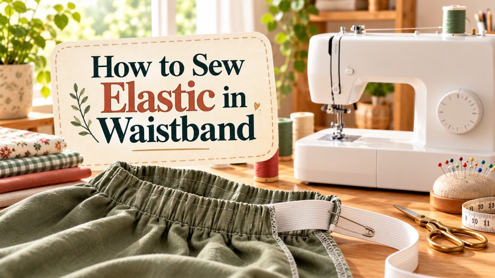 How to Sew Elastic in Waistband?