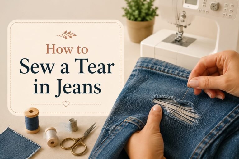 How to Sew a Tear in Jeans